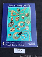 Front cover of the book featuring images of vintage Sarah Coventry jewelry, title, author names and subtitle.