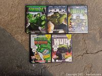 Five Hulk DVDs, including two animated titles, and the Director's Special Edition of Hulk.