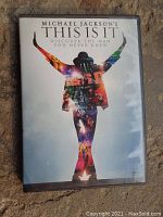Front cover of Michael Jackson's This Is It DVD case showing artwork and title.