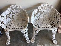 Two chairs side by side showing overall front view
