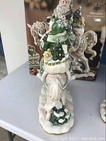 Santa on white horse, front view