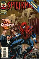 Cover of Spider-Man comic issue #70 showing Spider-Man manipulated like a puppet by large hands with text 'Who is the new crimelord of New York?'