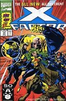 Cover of X-Factor issue #1 showing new team first appearance with Marvel Comics logo and price $1.00