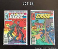Photo showing G.I. Joe: A Real American Hero comic books #7 and #10, both bagged and boarded, with visible covers and titles.