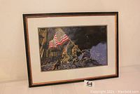 Front view of the framed print showing the entire artwork and frame.