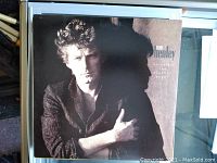 Cover of the Don Henley album Building the Perfect Beast showing artist posed in black and white photo.