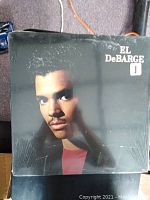 Front cover of the 1986 El DeBarge vinyl record LP by Motown Records showing the artist's portrait and the album title.