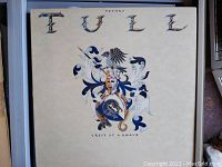Front cover of Jethro Tull Crest of a Knave 1987 vinyl album showing the heraldic crest artwork and band title.