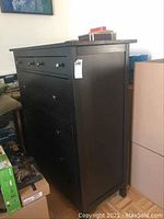 Front angle view showing dresser drawers and top surface