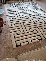 Top-down view of the rug showing its full surface and pattern.