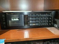 Front view of cassette deck showing overall layout and connections