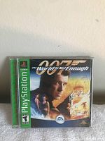 Front cover of the PlayStation game '007 The World Is Not Enough' in its original jewel case.