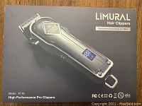 Box with Limural Hair Clippers packaging showing product image and branding