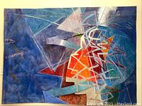 Full view of sculpted abstract wall art