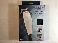 Front image of Wahl Performer Home Cut Kit box showing the clippers and kit features.