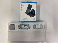 Seneo WaveStand 191 charger box and Apple Watch open box displayed