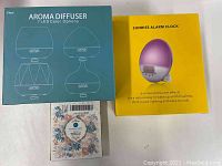 Box of aroma diffuser showing 7 LED color options