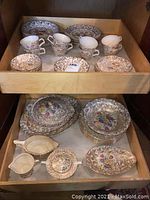 Drawer with cups, small dessert plates and 4.5 inch plates