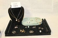 Full lot displayed on bust and trays