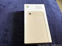 Sealed Google Pixel 3 XL retail box showing front artwork.
