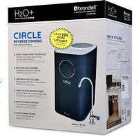 Front of retail box showing H2O+ and Brondell branding, features callouts
