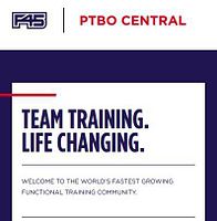 Certificate showing F45 logo, PTBO Central branding and tagline