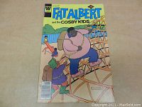 Front cover of Fat Albert and the Cosby Kids comic book from 1978 shows colorful cartoon characters on playground set.