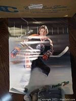 Signed Wayne Gretzky hockey poster with 7Up advertising