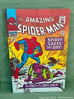 Full view of poster showing Spider-Man and Green Goblin scene with comic branding.