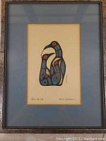 Full view of framed print with mat and frame