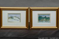 Pair of framed watercolours by R. Reinke dated 1996 and 1997, showing full frames front view.