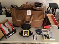 Overview of all lot contents on table