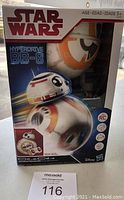 Boxed Star Wars Hyperdrive BB-8 remote control toy showing front packaging and product image