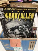 The Woody Allen Story front cover by He Said/She Said Comics, price $3.00 visible