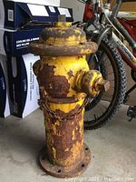 Full view of hydrant showing overall condition, paint and structure