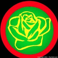 B&B Hydroponic Gardens stylized rose logo graphic