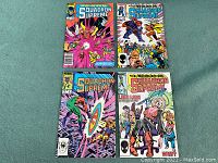 Four Squadron Supreme issues arranged in a 2x2 grid showing front covers