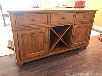 Front view of entire buffet cabinet