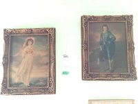 Both framed prints displayed on a wall, showing style, framing and overall set condition.