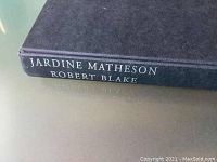Book spine showing title 'Jardine Matheson' and author 'Robert Blake' on blue cloth hardcover.