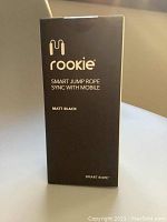 Box front side showing Tangram Rookie Smart Jump Rope branding and matt black color label.