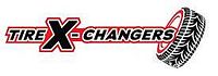 Logo of Tire-X Changers with tire graphic.