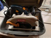 Ryobi circular saw inside carrying case