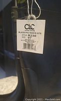 Close-up of the size and style tag showing CLC Workwear, style R230, size 07