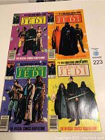 Four Star Wars Return of the Jedi comics arranged in 2x2 grid showing front covers with characters from the series