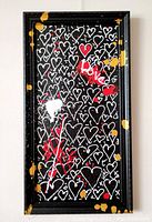 Front view of the framed painting showing overall composition and frame