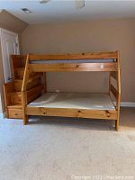 Front view showing full bunk bed configuration