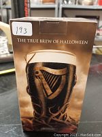The side of the box showing Halloween-themed Guinness beer glass design with 'The True Brew of Halloween' text.