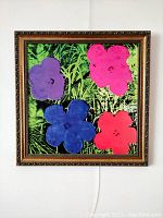 Front view of framed lithograph showing entire artwork and frame