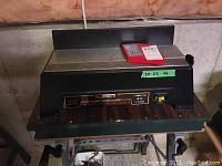Front view of jointer-planer on bench